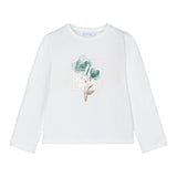 MAYORAL shirt girocollo tinta unita con stampa Bianco per Bambina 4066 BIANCO MAYORAL 