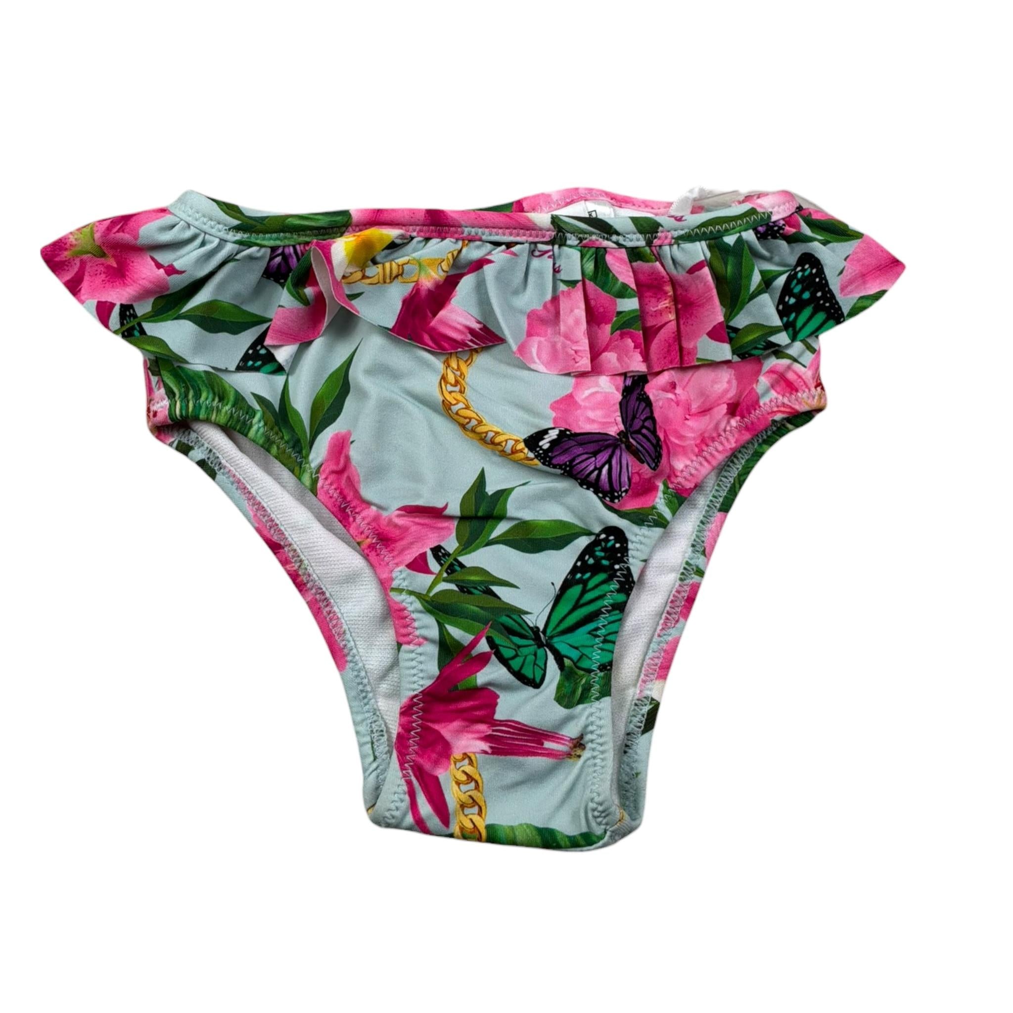 Guess Costume Mutandina Tinta Unita Stampa Floreale per Neonata A2GZ01MP004 AZZURRO GUESS 