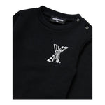 DSQUARED2 felpa girocollo tinta unita con stampa Nero per Neonato DQ2546 NERO DSQUARED2 