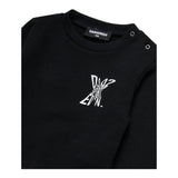 DSQUARED2 felpa girocollo tinta unita con stampa Nero per Neonato DQ2546 NERO DSQUARED2 