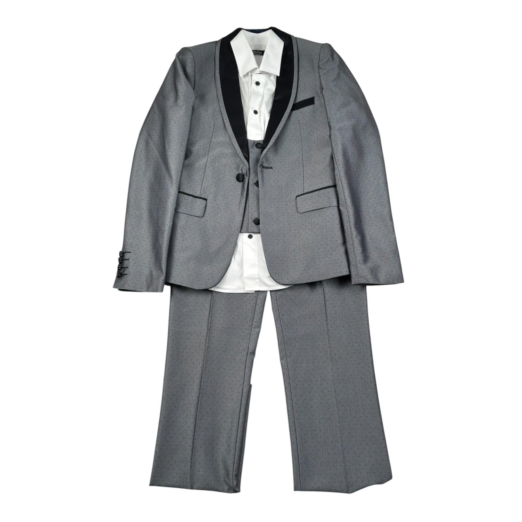 Tom H Garrison Completo 4 Pezzi Giacca-Gilet-Camicia-Pantalone per Bambino CMTM BLU TOM H GARRISON 