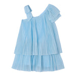 Mayoral Abito Tinta Unita con Balze per Bambina 3912 AZZURRO MAYORAL 