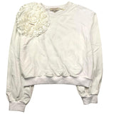 Twinset – Sweatshirt mit Rundhalsausschnitt und cremefarbener Applikation für Mädchen