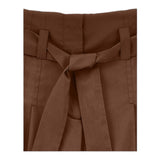 Monnalisa Pantalone Tinta Unita con Elastico In Vita per Bambina 17E404X MARRONE MONNALISA 