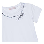 Liu Jo T-Shirt Girocollo Tinta Unita con Brillantini per Neonata KA5040N BIANCO LIU JO 