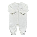 Le Coconne Tutina Tinta Unita con Applicazione Fiocco per Neonata LCN0586 PANNA LE COCONNE 