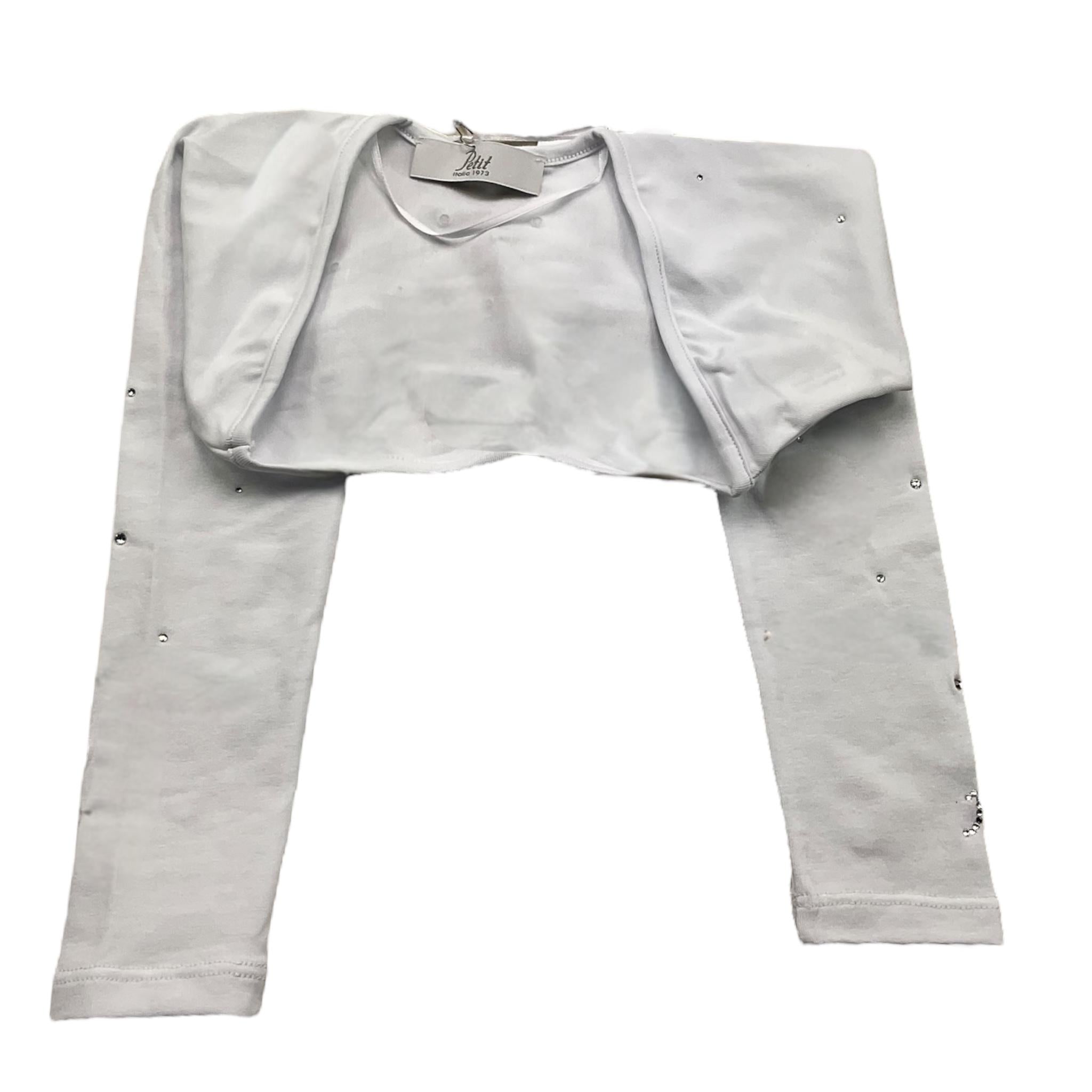 PETIT coprispalle tinta unita con brillantini Bianco per Neonata S1213281S BIANCO PETIT 