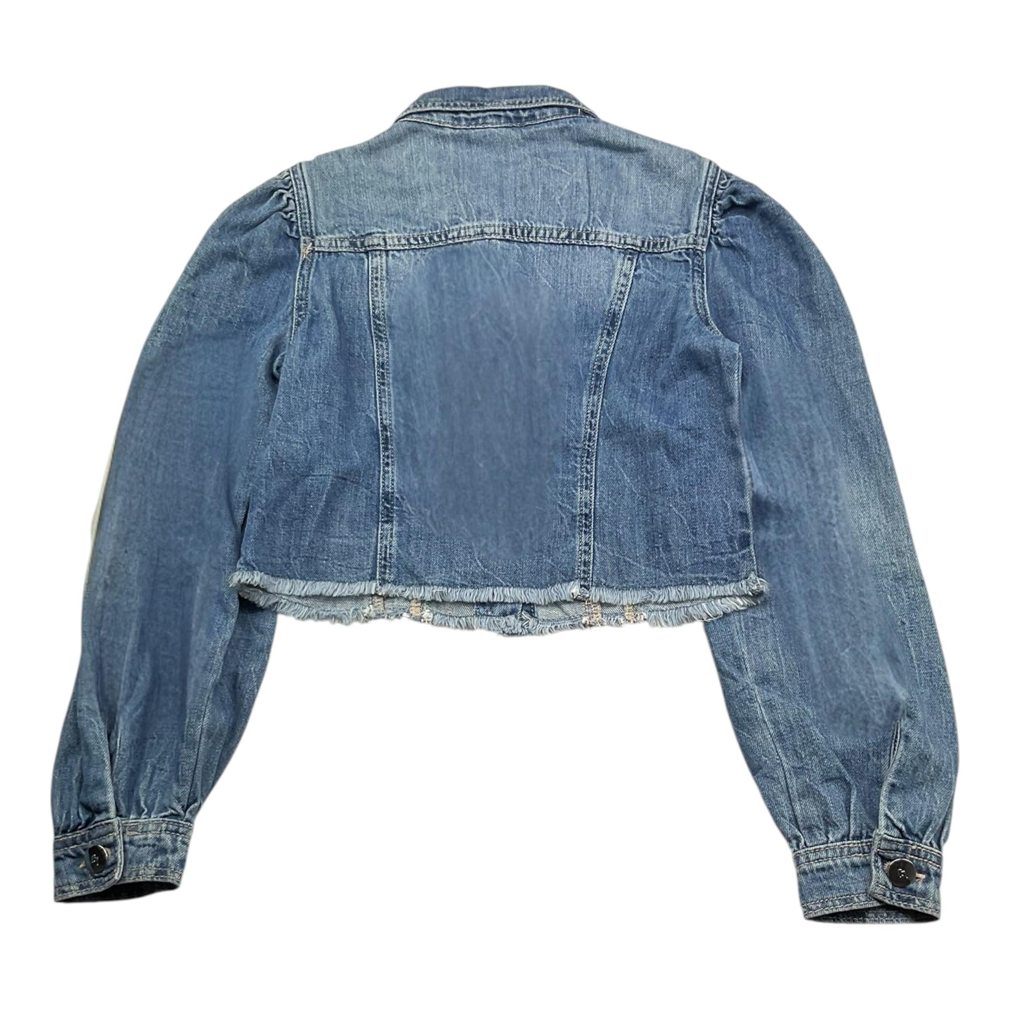 Liu Jo Giubbino In Denim Tinta Unita con Bottoni Modello Crop per Bambina GA3115 BLU LIU JO 