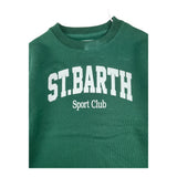 SAINT BARTH felpa girocollo tinta unita con stampa Verde per Bambino STBSPORT VERDE SAINT BARTH 