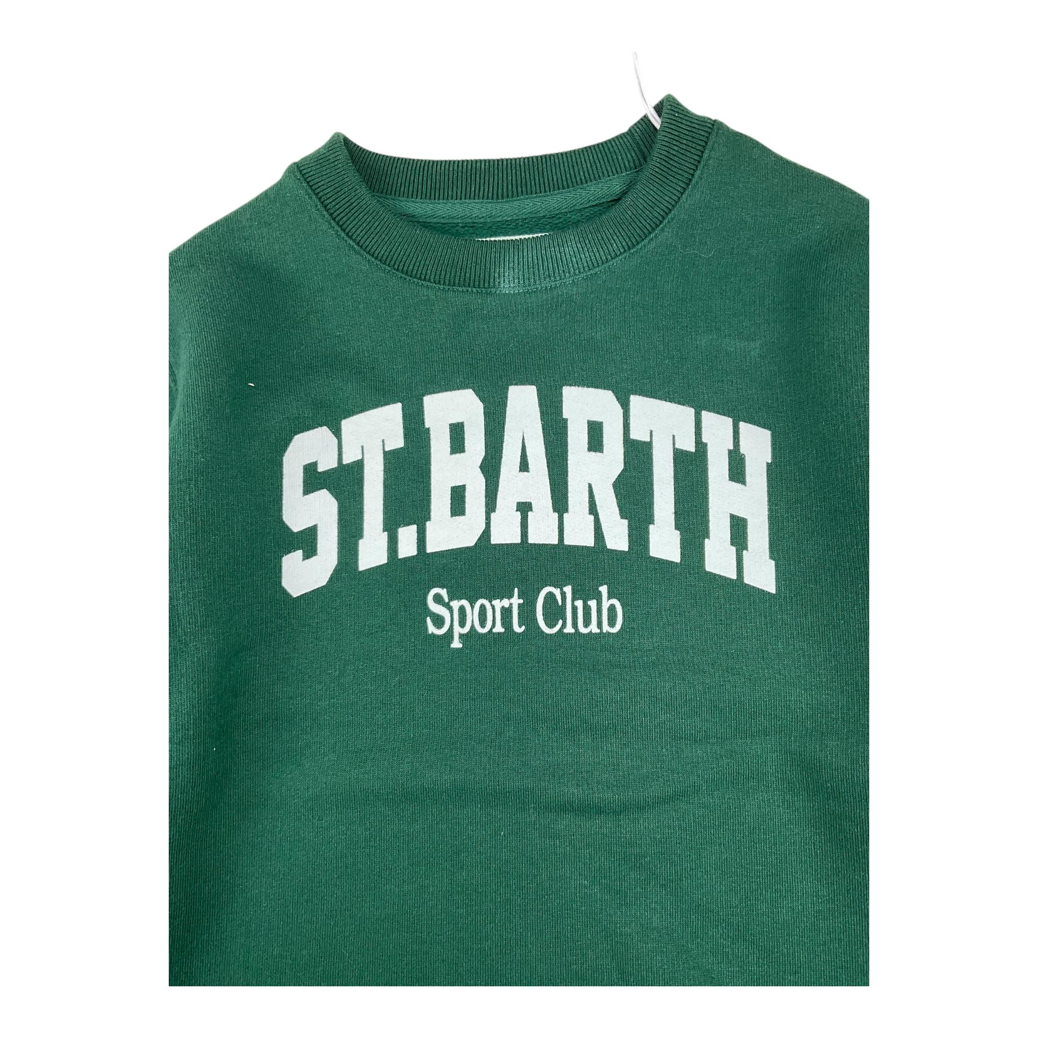 SAINT BARTH felpa girocollo tinta unita con stampa Verde per Bambino STBSPORT VERDE SAINT BARTH 