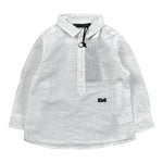 Daniele Alessandrini Camicia tinta unita con Logo Bianco per Neonato 1295C0890 BIANCO DANIELE ALESSANDRINI 