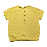 Wedoble Einfarbiges T-Shirt mit Rundhalsausschnitt Gelb für Baby Mädchen