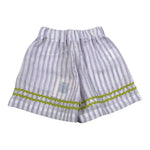 Ilfarobimbi Short Bicolore con Fantasia A Righe Bianco/Lilla per Neonata IFB50374X BIANCO/LILLA ILFAROBIMBI 