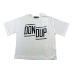 Dondup T-Shirt Girocollo Tinta Unita con Stampa per Neonata DMTS042N BIANCO DONDUP 