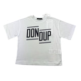 Dondup T-Shirt Girocollo Tinta Unita con Stampa per Neonata DMTS042N BIANCO DONDUP 