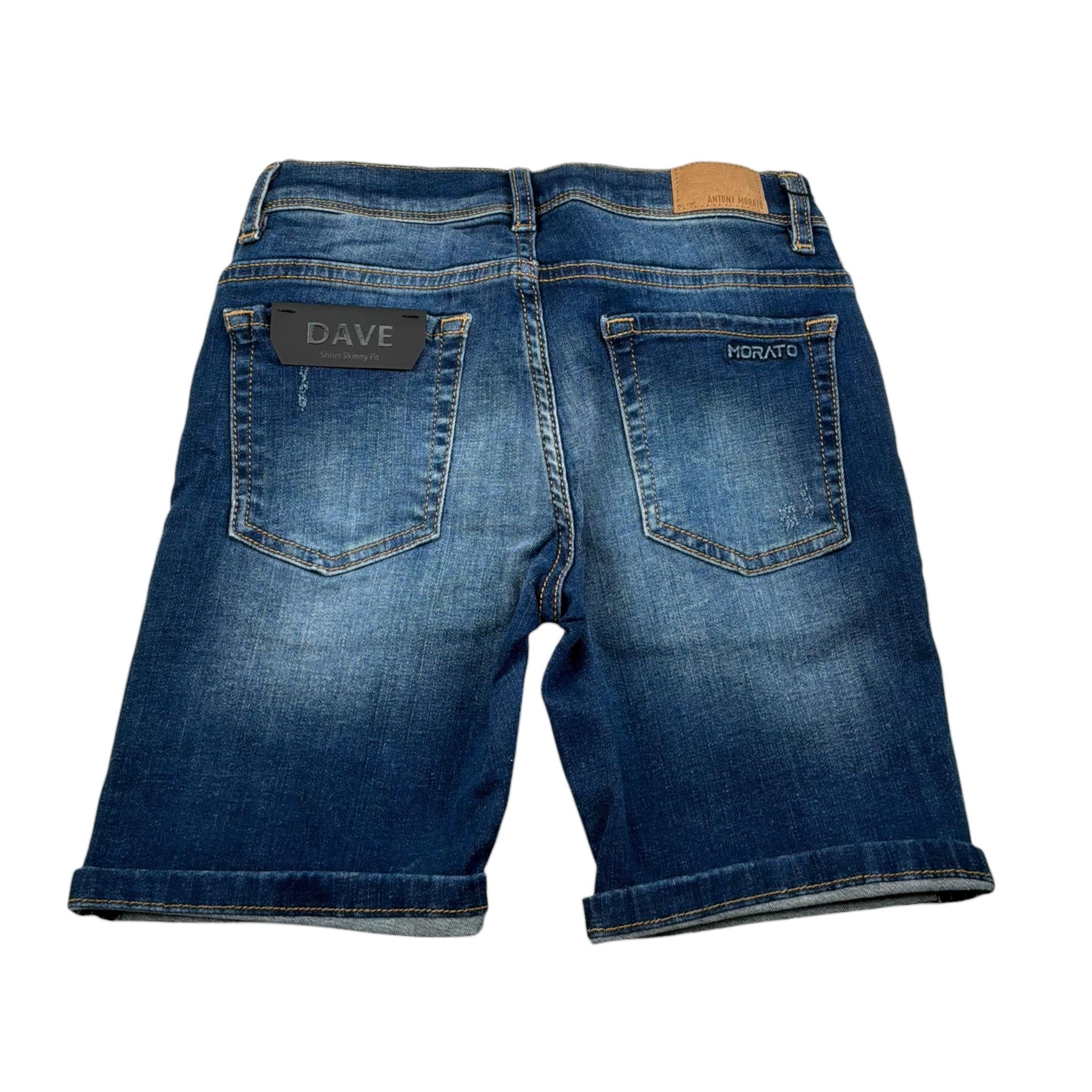 Antony Morato Bermuda Tinta Unita In Denim per Bambino MKDS00028XX BLU ANTONY MORATO 