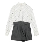 ELISABETTA FRANCHI tute manica lunga bicolore Bianco/grigio per Bambina EFTA092 BIANCO/GRIGIO ELISABETTA FRANCHI 