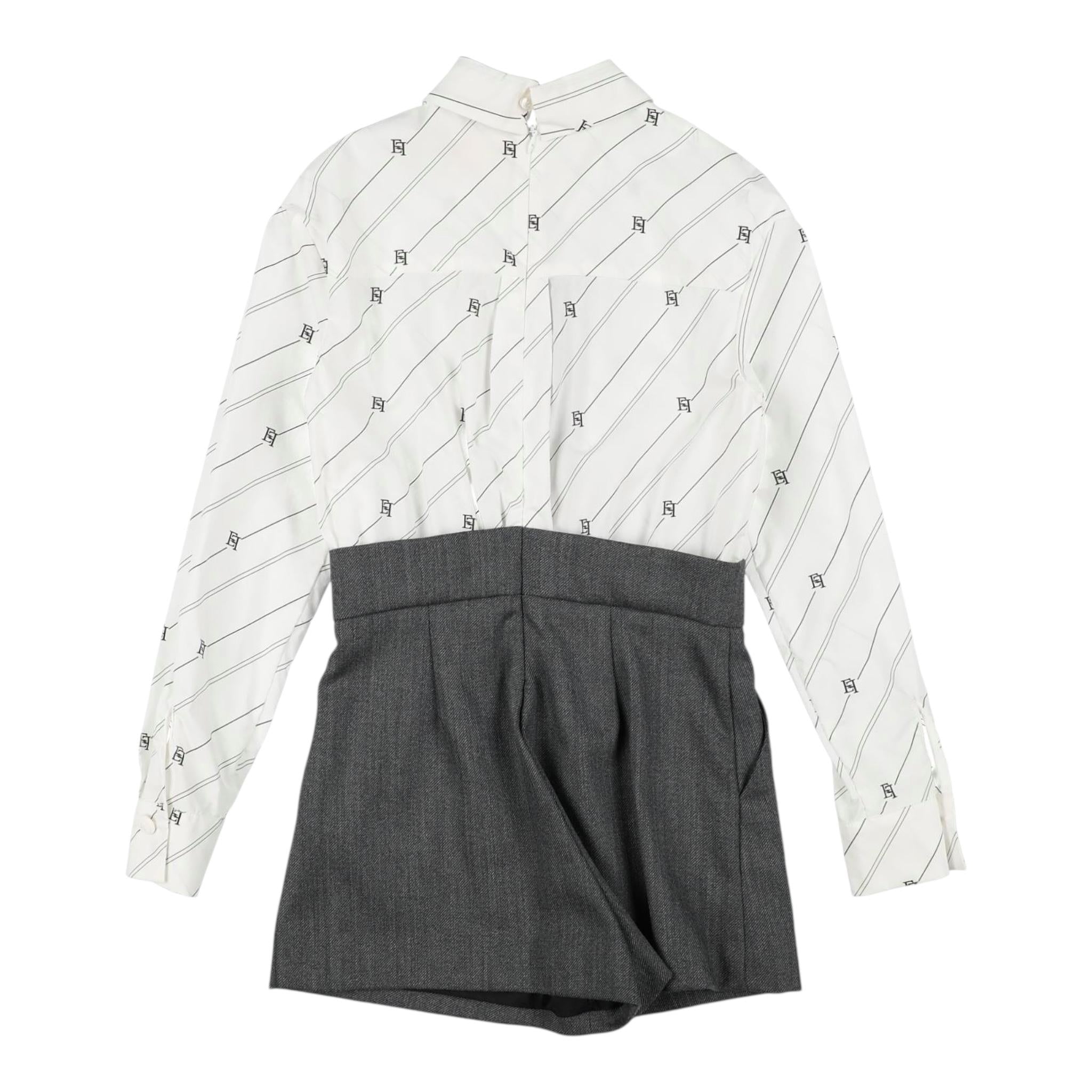 ELISABETTA FRANCHI tute manica lunga bicolore Bianco/grigio per Bambina EFTA092 BIANCO/GRIGIO ELISABETTA FRANCHI 