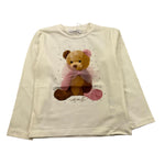 M+E' shirt tinta unita con stampa Panna per Bambina UE1662 PANNA M+E' 