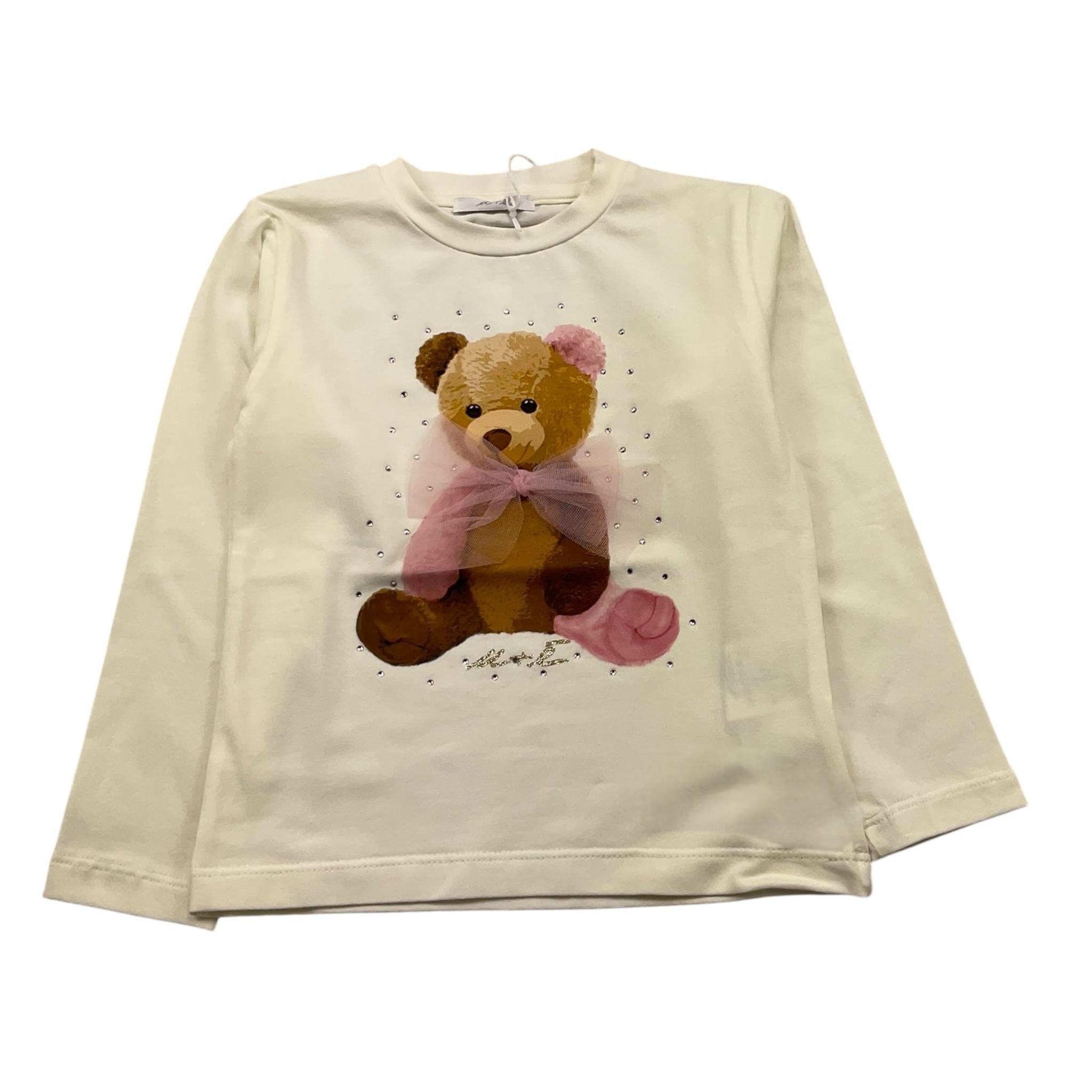 M+E' shirt tinta unita con stampa Panna per Bambina UE1662 PANNA M+E' 