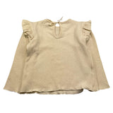 PETIT INDI maglia tinta unita con rouches Panna per Bambina AW24BK5207 PANNA PETIT INDI 