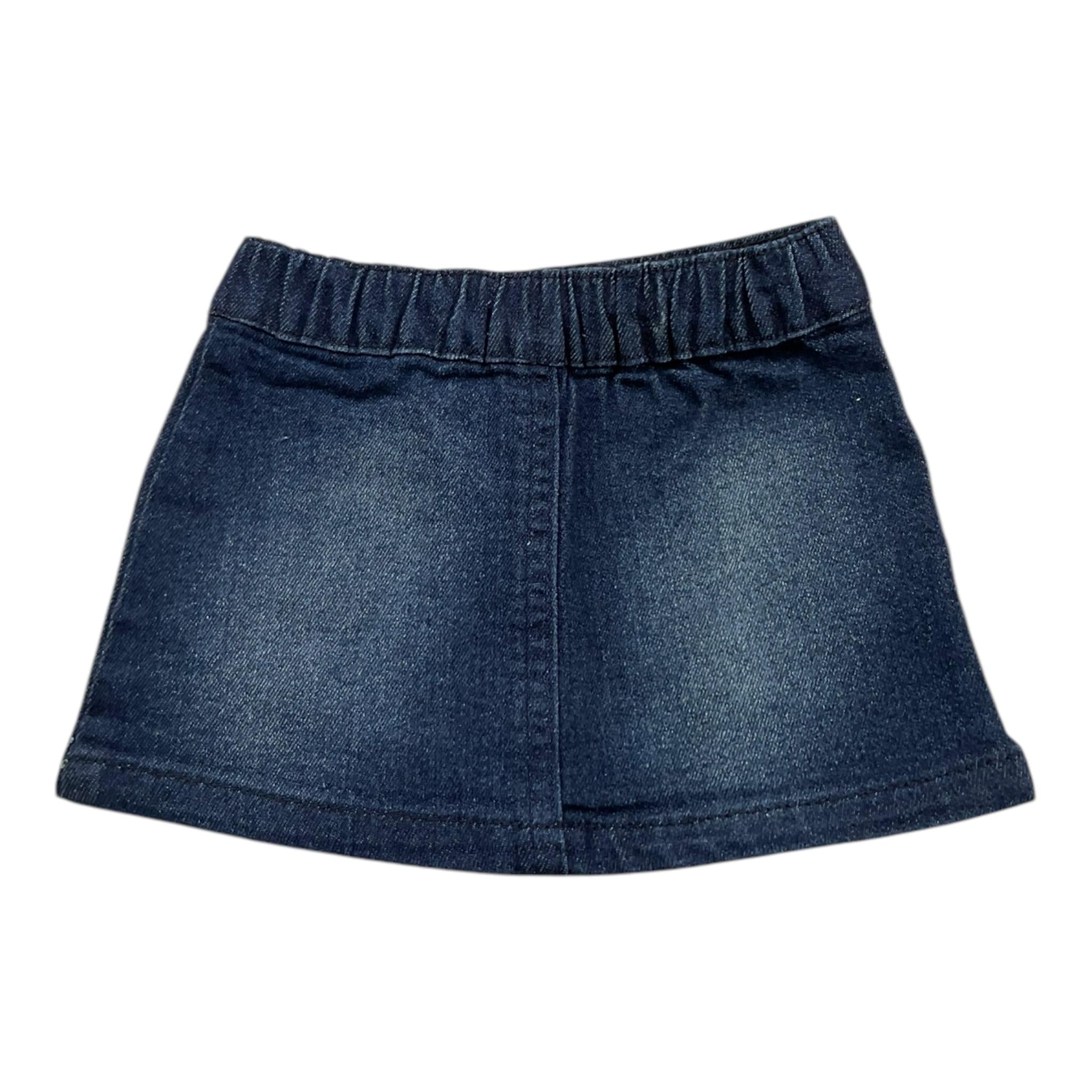 EMC gonna in denim tinta unita con elastico in vita Blu per Neonata AZ4162 BLU EMC 
