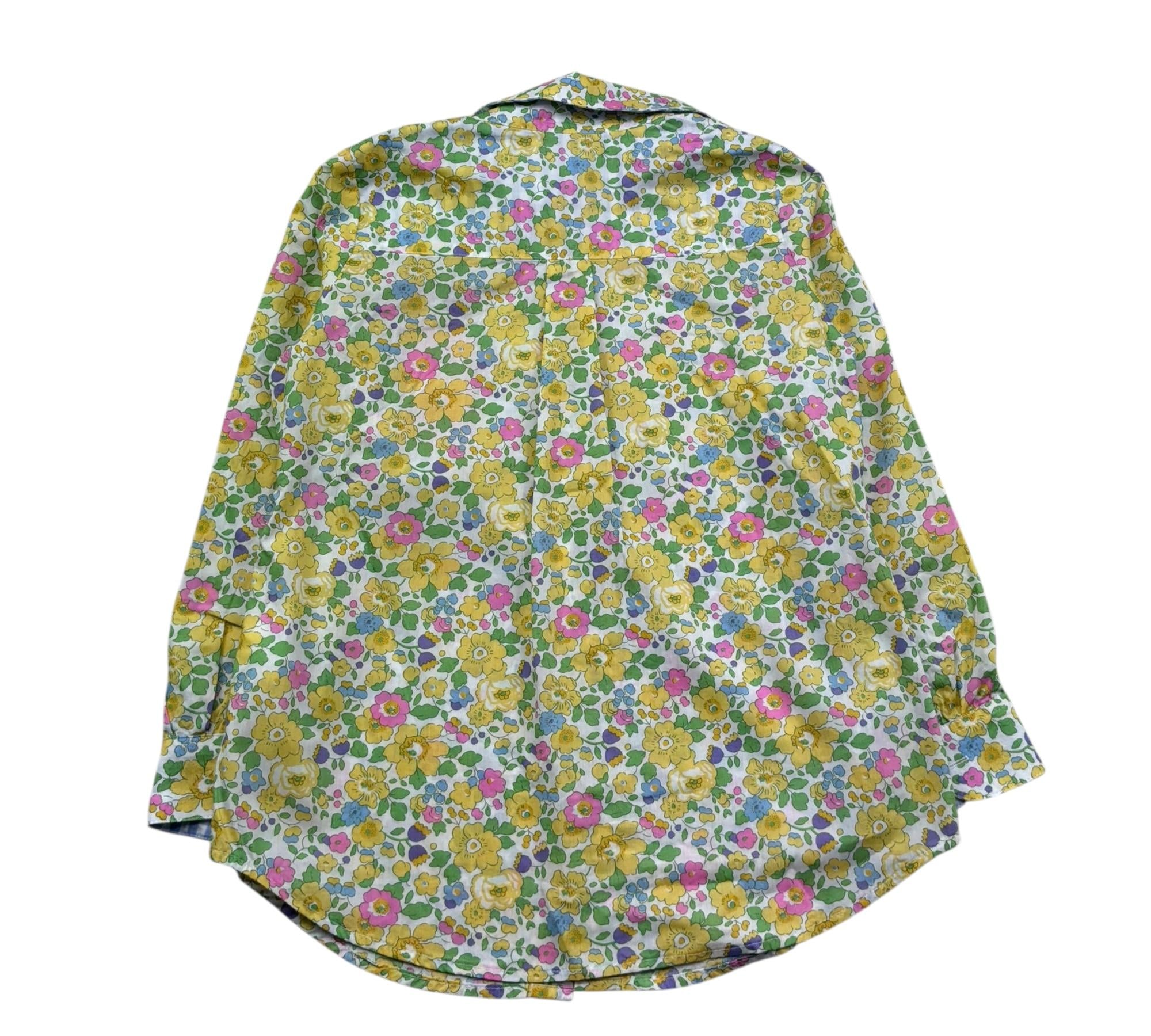 Saint Barth Camicia Manica Lunga Fantasia Floreale per Bambina BRIG00300922 BIANCO SAINT BARTH 