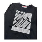 CESARE PACIOTTI shirt girocollo tinta unita con stampa Nero per Bambino TSP5311JX NERO CESARE PACIOTTI 