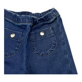 LIU JO jeans tinta unita modello zampa con elastico in vita Blu per Bambina KF3032 BLU LIU JO 