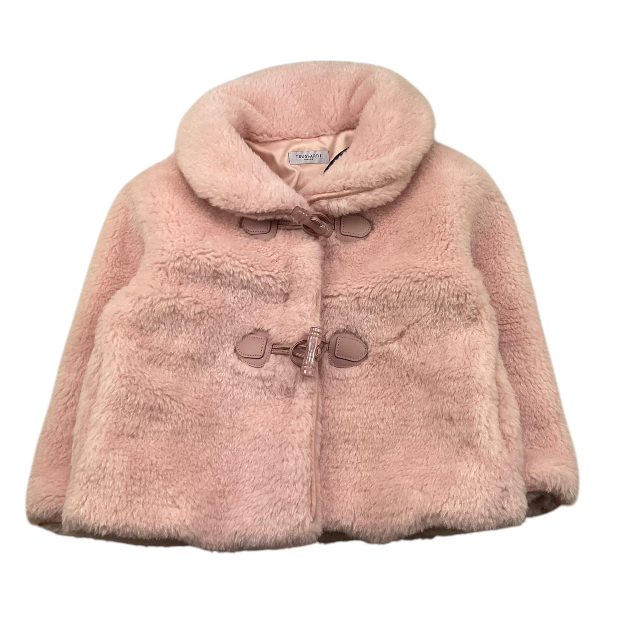 TRUSSARDI pelliccia tinta unita con logo Rosa per Bambina TGA25089PL ROSA TRUSSARDI 