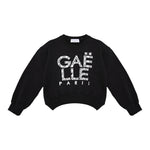 GAELLE felpa chiusa girocollo tinta unita cn stampa logo Nero per Bambina 2741F00318X NERO GAELLE 