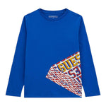 GUESS shirt girocollo tint unita con stampa logo Blu per Bambino L4YI03K8HM4 BLU GUESS 
