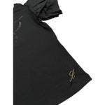 Miss Blumarine T-Shirt tinta unita con Brillantini Nero per Bambina IA3044J5003 NERO MISS BLUMARINE 