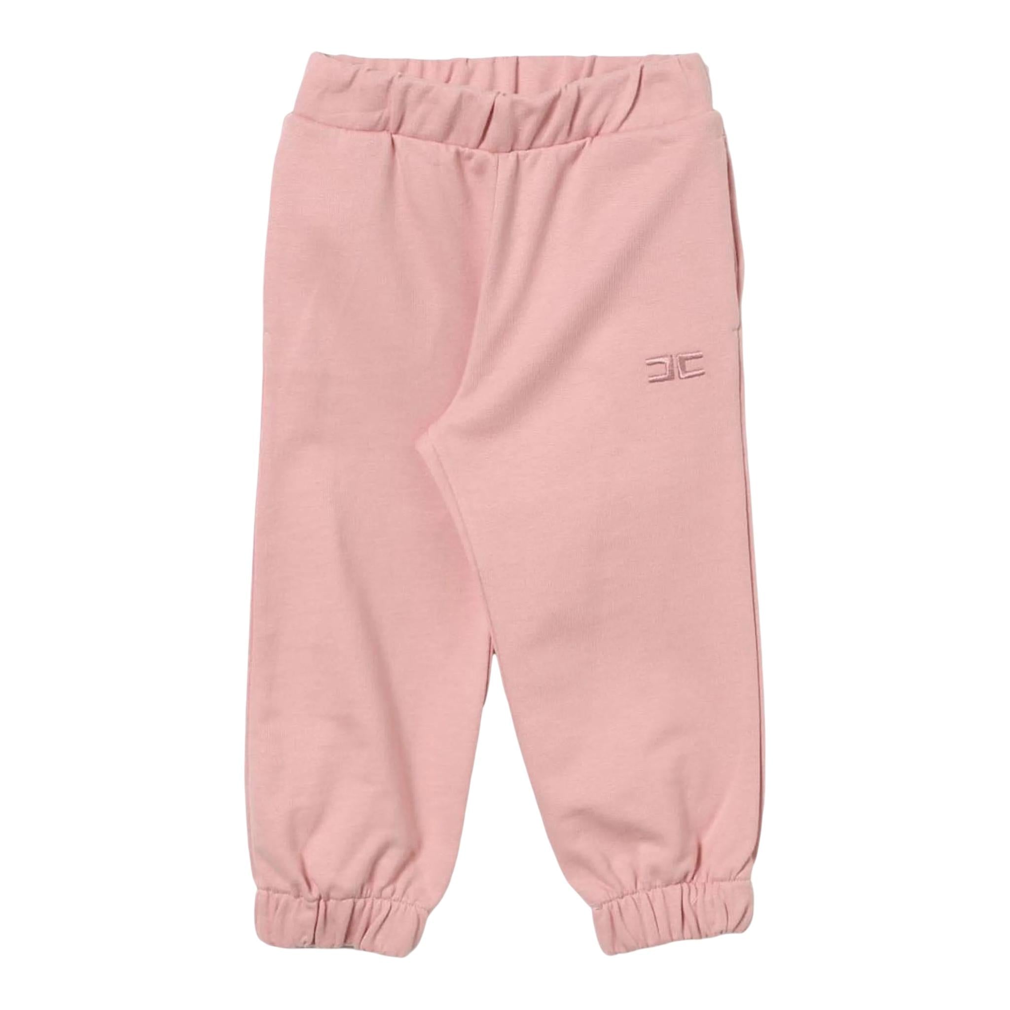 ELISABETTA FRANCHI pantalone tuta tinta unita con logo Rosa per Bambina EGPA073 ROSA ELISABETTA FRANCHI 