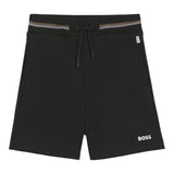 Boss Bermuda Tinta Unita con Elastico In Vita per Bambino J51999 NERO BOSS 