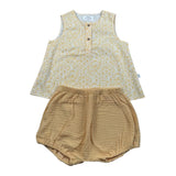 Teddy E Minou Completo 2 Pezzi Camicia-Coulotte per Neonata E25CP045C4135 GIALLO TEDDY E MINOU 