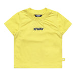 K-Way T-Shirt Girocollo Tinta Unita con Logo per Neonato K11613WXXX GIALLO K-WAY 