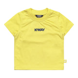 K-Way T-Shirt Girocollo Tinta Unita con Logo per Neonato K11613WXXX GIALLO K-WAY 