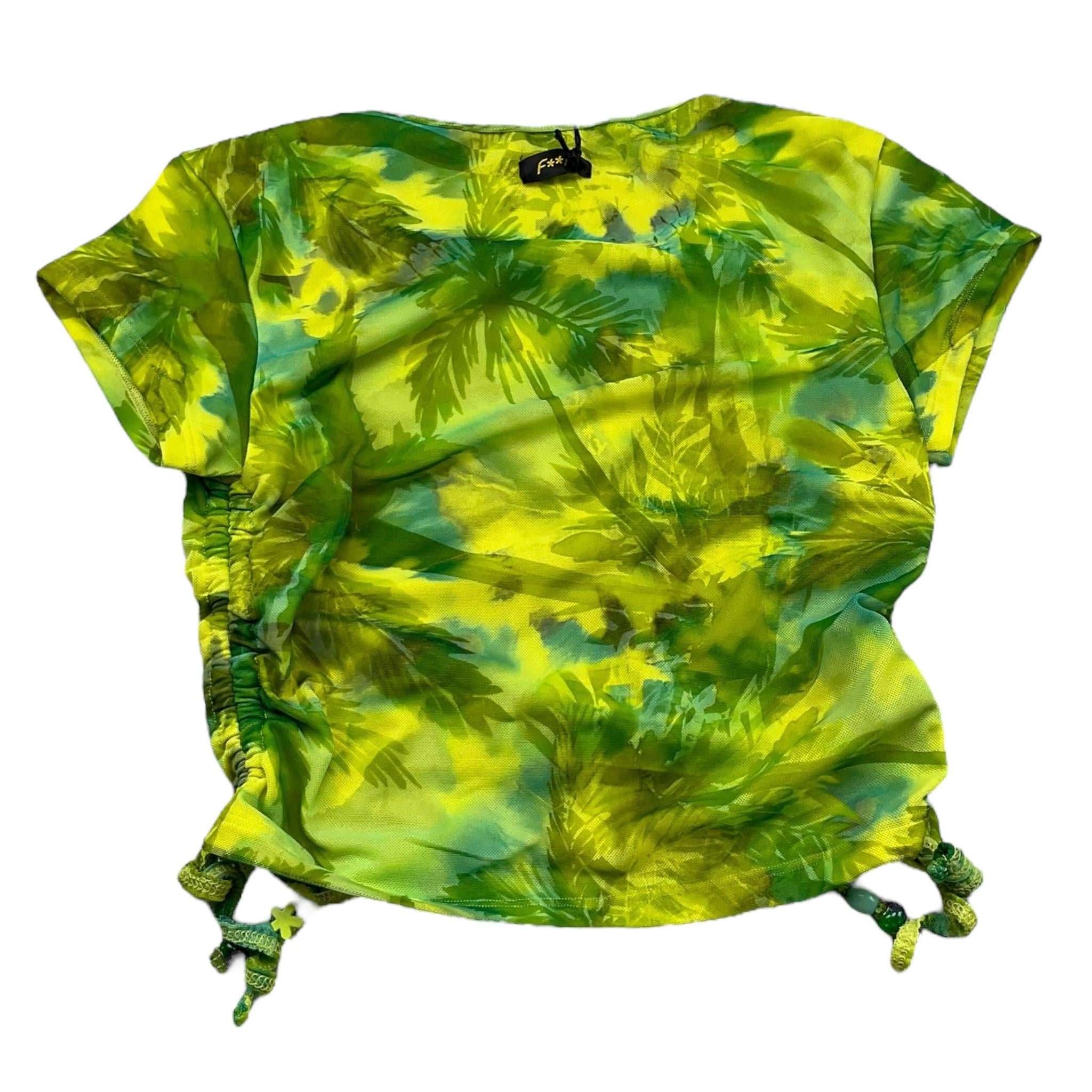 F**K T-Shirt Girocollo Stampa Fantasia per Bambina FJ240516 VERDE F**K 