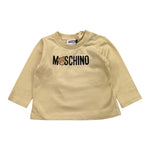 MOSCHINO shirt girocollo tinta unita con stampa Beige per Neonato M8O00R BEIGE MOSCHINO 