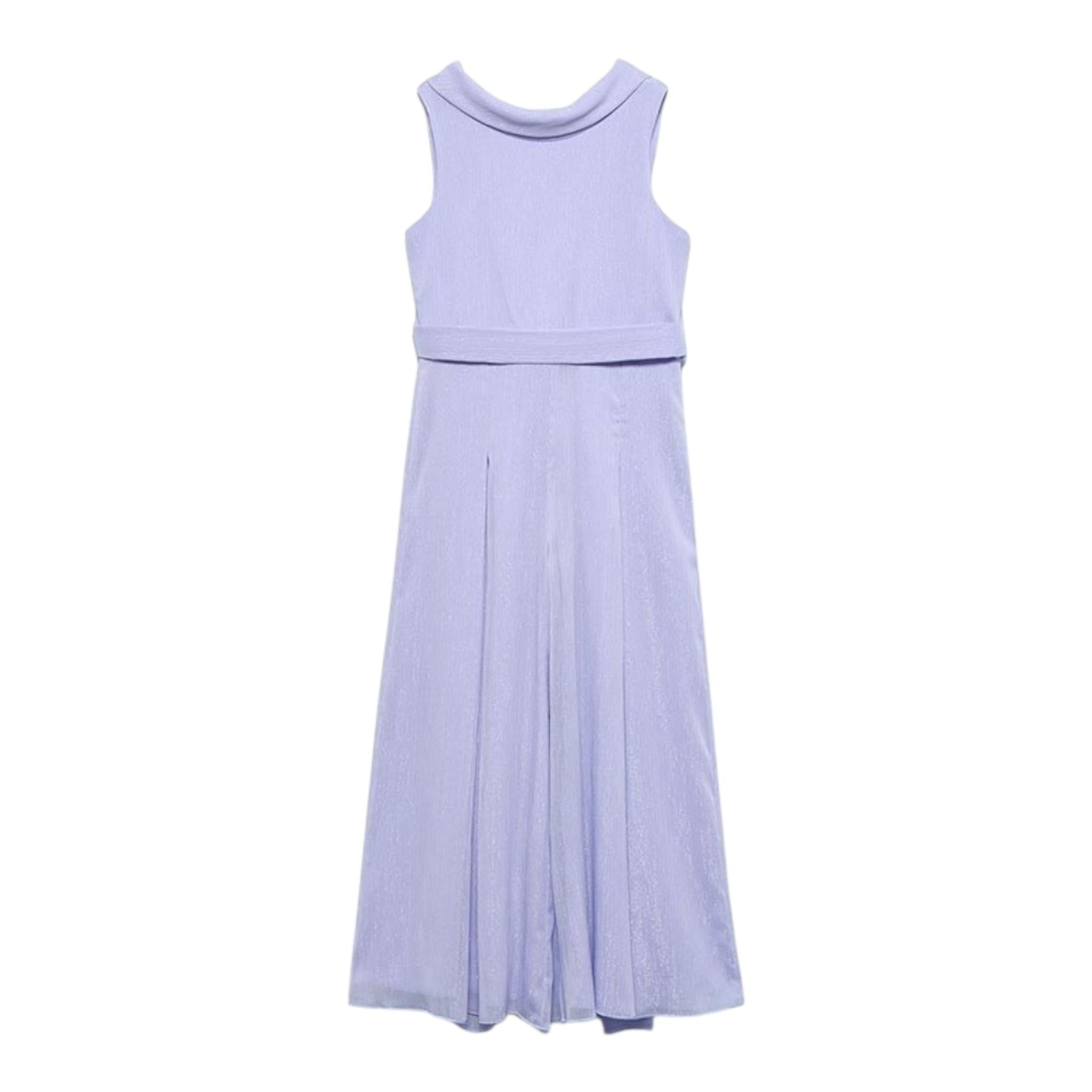 Abel & Lula Tuta Intera Tinta Unita Giromanica per Bambina 5220 LILLA ABEL & LULA 