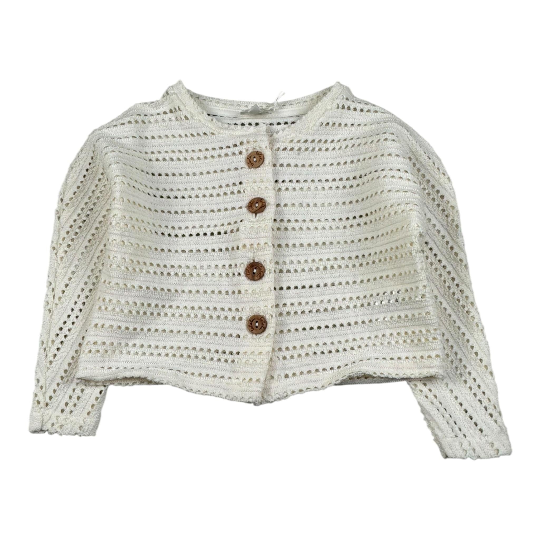 Lalalu' Cardigan In Maglia Traforato Panna per Bambina MGL70MB PANNA LALALU' 