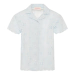 Saint Barth Camicia Mezza Manica Tinta Unita In Pizzo Sangallo per Bambina EVL000103016 BIANCO SAINT BARTH 