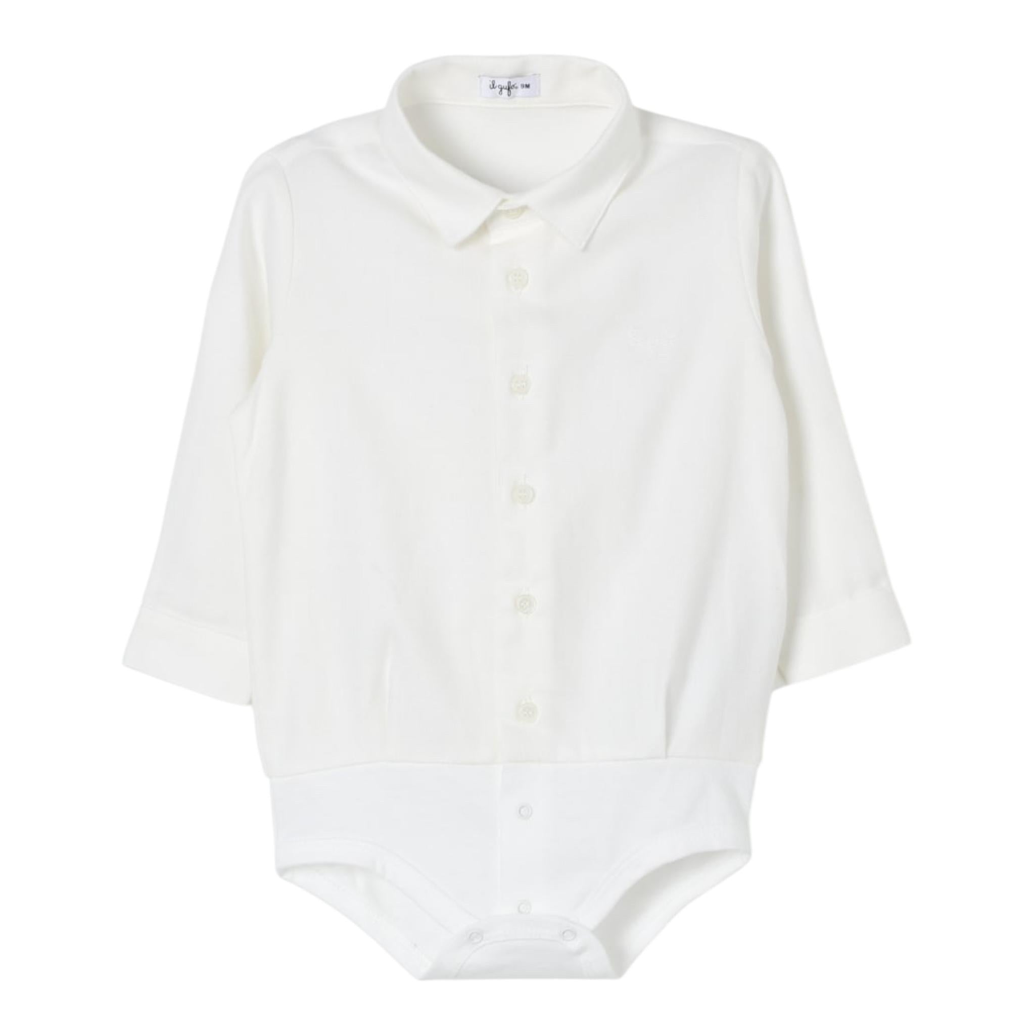 IL GUFO camicia body manica lunga tinta unita Panna per Neonato A24MB036C0019 PANNA IL GUFO 