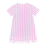 Saint Barth Abito Bicolore con Fantasia A Righe per Bambina ABY0001 BIANCO/ROSA SAINT BARTH 