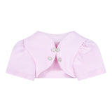 Fun &amp; Fun Einfarbige Halbarmjacke mit Glitzerknöpfen Rosa für Baby Mädchen