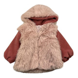 LE BEBE' cappotto tinta unita con cappuccio e maniche in contrasto Rosa per Neonata LBG6009 ROSA LE BEBE' 