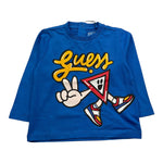 GUESS shirt girocollo tinta unita cn stampa logo Cobalto per Neonato N4YI03K8HM4N COBALTO GUESS 