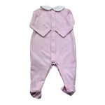Le Bebe Tutina Manica Lunga Tinta Unita con Colletto per Neonata LBG6297 ROSA LE BEBE 