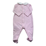 Le Bebe Tutina Manica Lunga Tinta Unita con Colletto per Neonata LBG6297 ROSA LE BEBE 